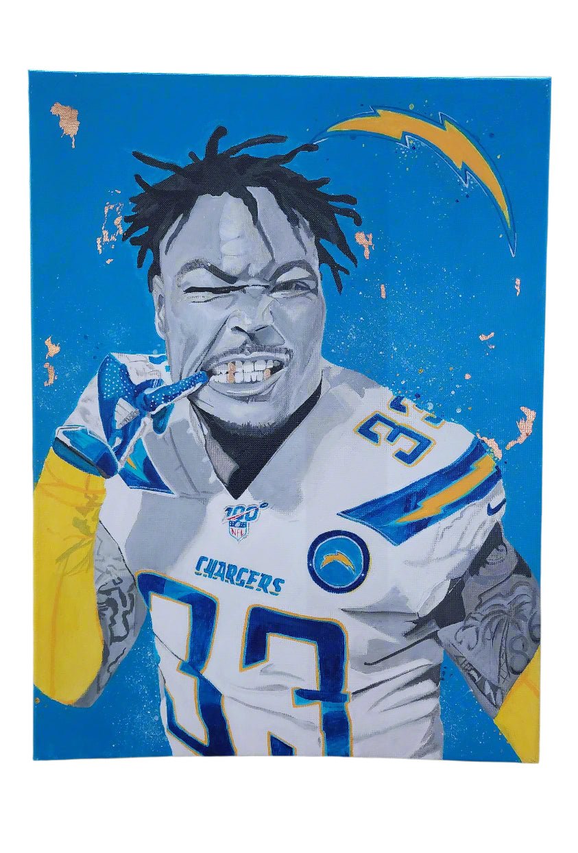Derwin James Rookie painting(2018) - Acrylic on Canvas|18"x24"| - Knvas