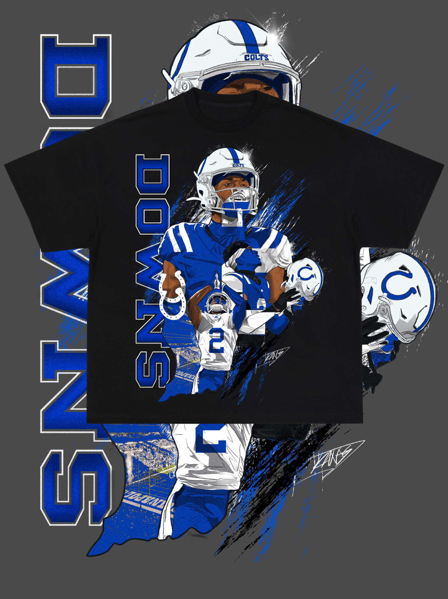 Josh downs - Drawn Tee - Knvas